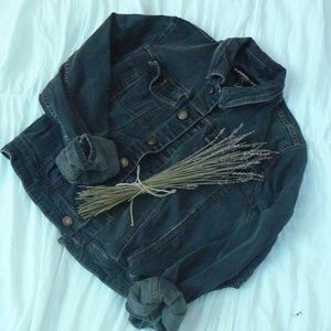 Express Jeans grey denim jacket L